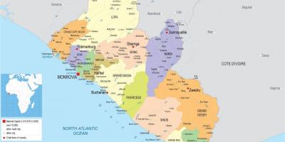 Térképet rajzolni a politikai térkép Libéria