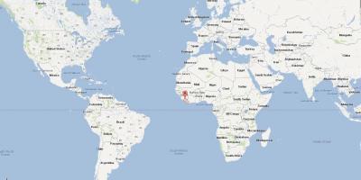 Libéria elhelyezkedés a világ térkép