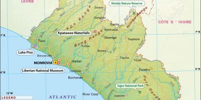 A térkép Libéria